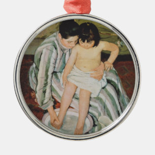Mary Cassatt Child's Bath Painting Metal Tree Decoration