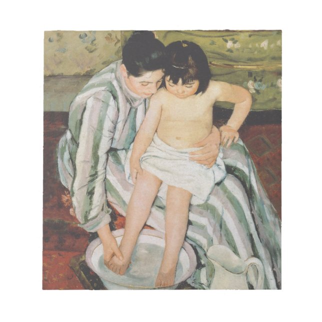 Mary Cassatt Child's Bath Painting Notepad (Front)