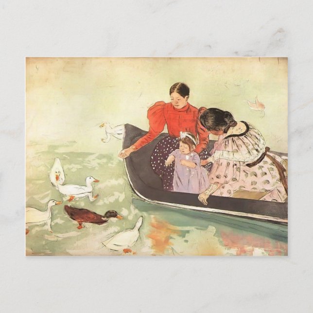 Mary Cassatt- Feeding the Ducks Postcard (Front)