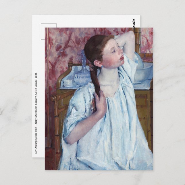 Mary Cassatt - Girl Arranging her Hair Postcard (Front/Back)