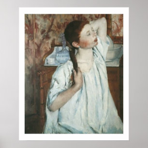 Mary Cassatt - Girl Arranging Her Hair Poster