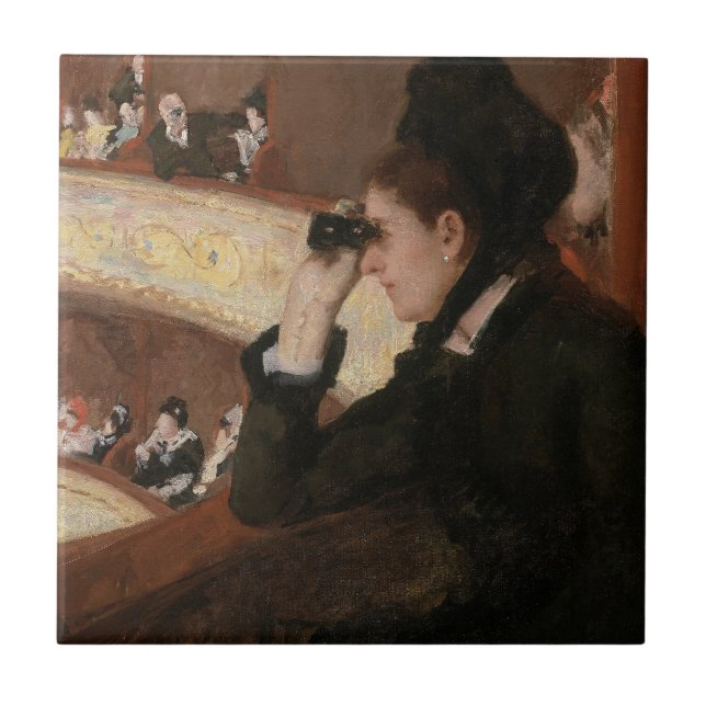Mary Cassatt - In the Loge Tile (Front)