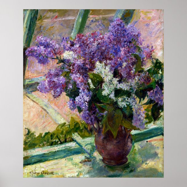 Mary Cassatt Lilacs in a Window Poster (Front)