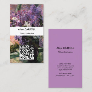 Mary Cassatt - Lilacs in a Window - QR Code Business Card