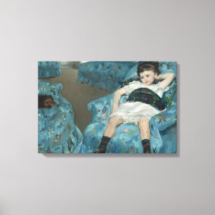 Mary Cassatt - Little Girl in a Blue Armchair Canvas Print