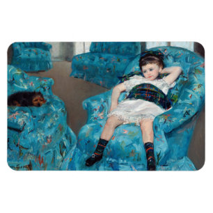 Mary Cassatt - Little Girl in a Blue Armchair Magnet