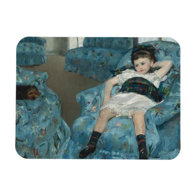 Mary Cassatt - Little Girl in a Blue Armchair Magnet (Horizontal)