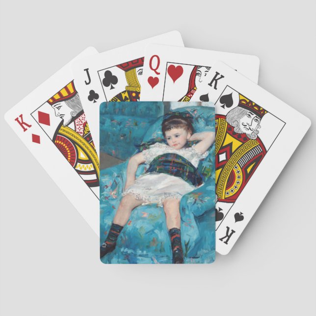 Mary Cassatt - Little Girl in a Blue Armchair Playing Cards (Back)