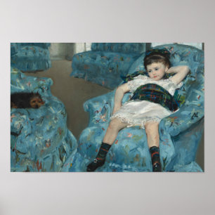 Mary Cassatt - Little Girl in a Blue Armchair Poster