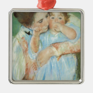 Mary Cassatt Mother and Child Mother's Day Card Metal Tree Decoration