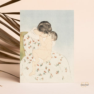 Mary Cassatt Mother's Kiss Mother Child Art Postcard