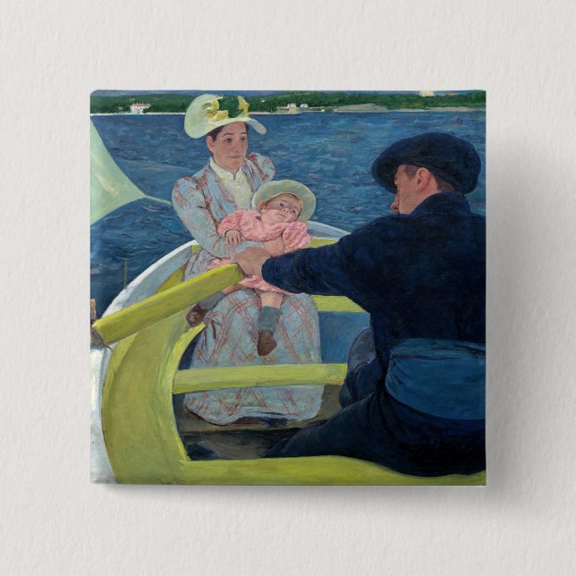 Mary Cassatt - The Boating Party 15 Cm Square Badge (Front)