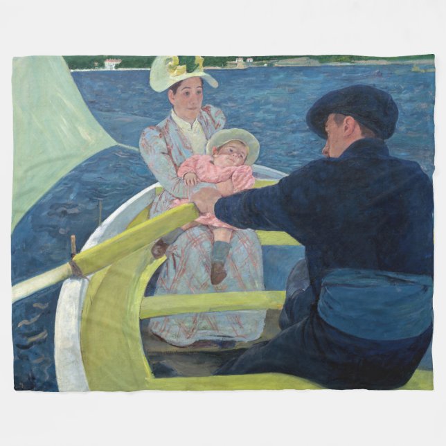Mary Cassatt - The Boating Party Fleece Blanket (Front (Horizontal))