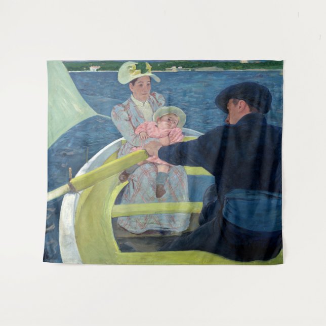 Mary Cassatt - The Boating Party Tapestry (Front (Horizontal))