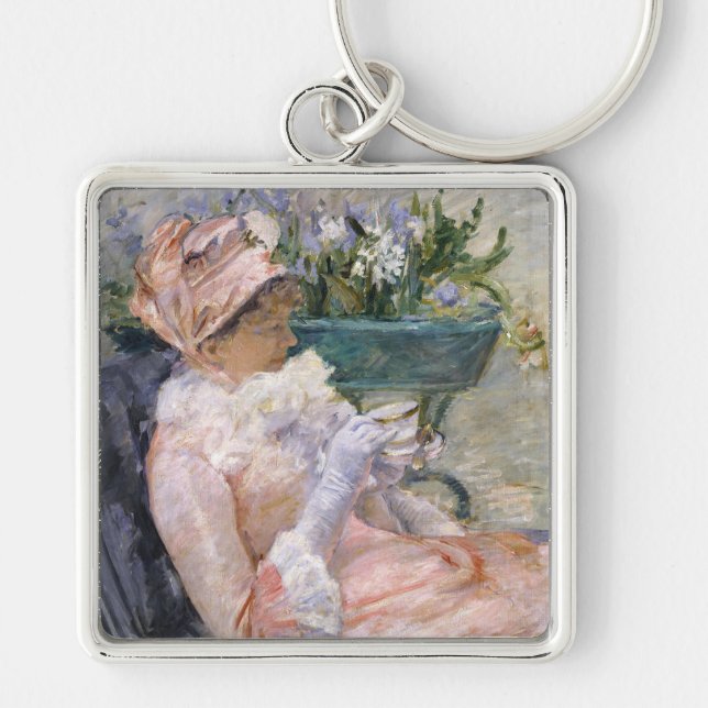 Mary Cassatt - The Cup of Tea Key Ring (Front)