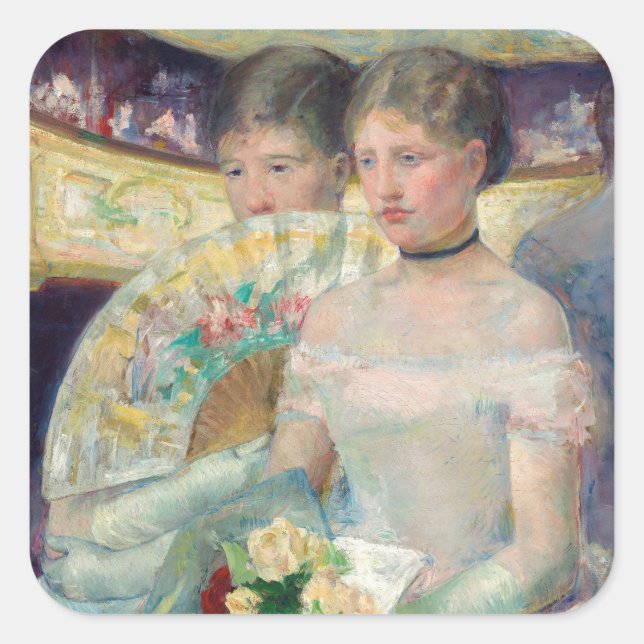 Mary Cassatt - The Loge Square Sticker (Front)