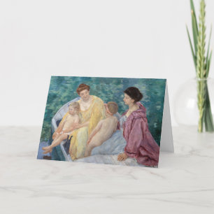 Mary Cassatt - Two mothers and children in a boat Card