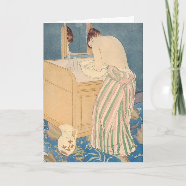Mary Cassatt - Woman Bathing Card (Front)
