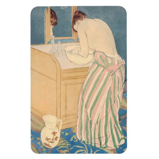 Mary Cassatt - Woman Bathing Magnet (Vertical)