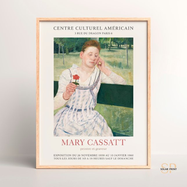 Mary Cassatt Woman with a Red Zinnia Art Print (Creator Uploaded)