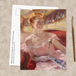 Mary Cassatt - Woman with Pearl Necklace in a Loge Postcard
