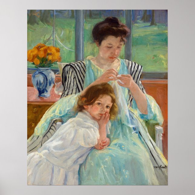 Mary Cassatt - Young Mother Sewing Poster (Front)