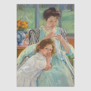 Mary Cassatt - Young Mother Sewing Tissue Paper