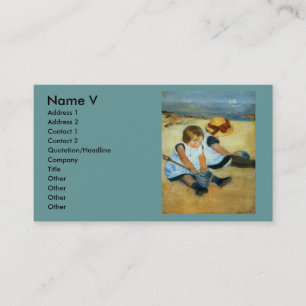 Mary Cassatt's Children on the Beach  (1884) Business Card