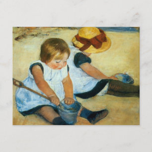 Mary Cassatt's Children on the Beach (1884) Invitation