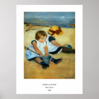 Mary Cassatt's Children on the Beach  (1884)