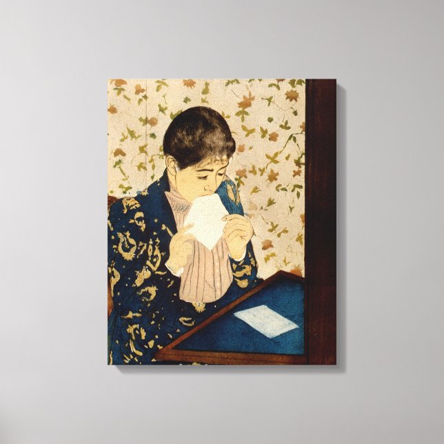 Mary Cassatt's The Letter (circa 1891) Canvas Print (Front)
