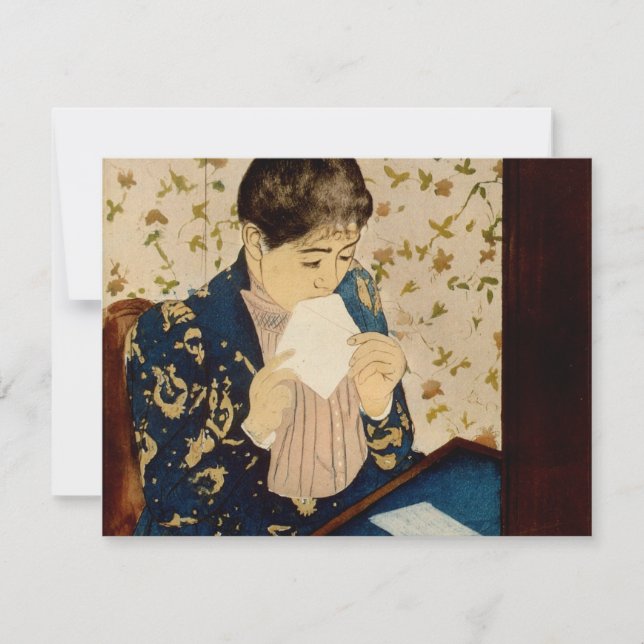 Mary Cassatt's The Letter (circa 1891) Invitation (Front)