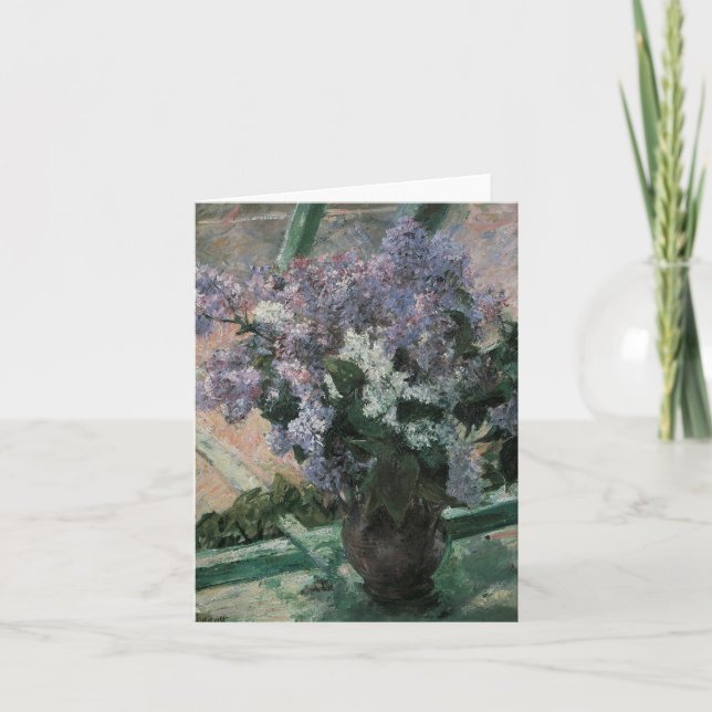 Mary Cassett Floral Fine Art Blank Note Card (Front)