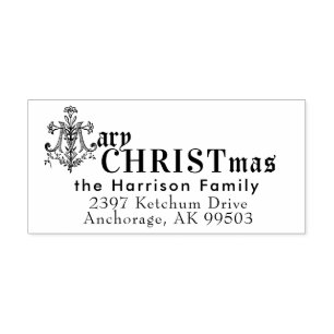 Mary Christmas Catholic Virgin Mary Cross Holiday Self-inking Stamp