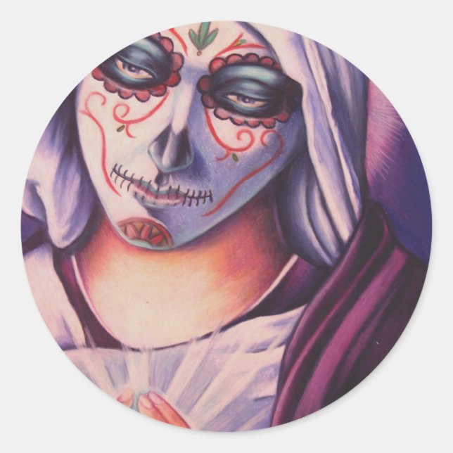 Mary Classic Round Sticker (Front)