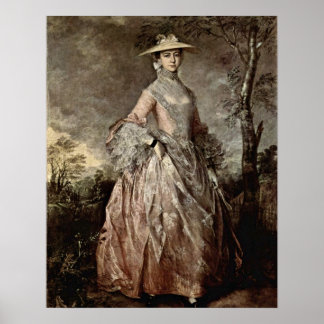 Mary Countess Howe by Thomas Gainsborough Poster