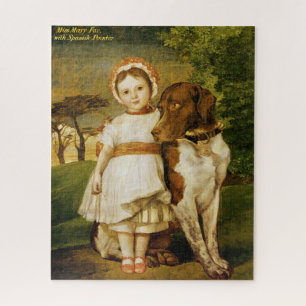 Mary Fox With Her Spanish Pointer Dog (G.F. Watts) Jigsaw Puzzle