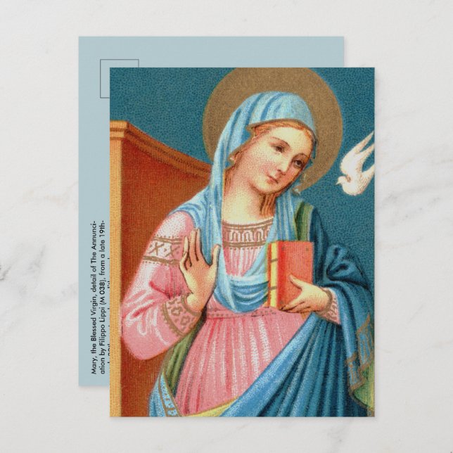 Mary, from F. Lippi’s Annunciation (Detail; M 038) Postcard (Front/Back)