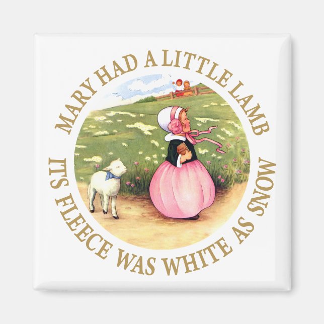 Mary Had a Little Lamb Magnet (Front)