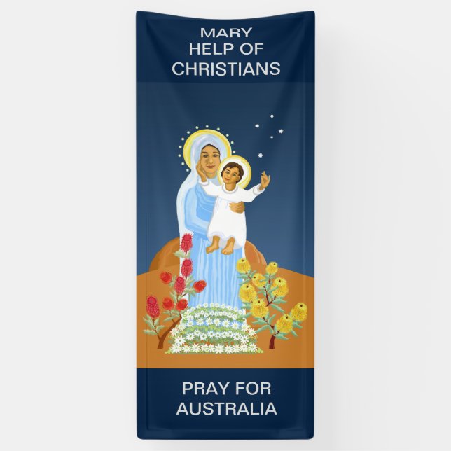 Mary Help of Christians Banner (Vertical)