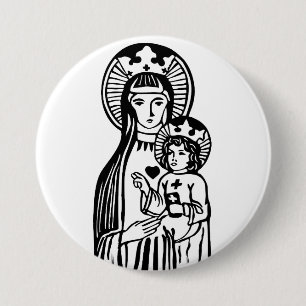 Mary & Jesus 7.5 Cm Round Badge