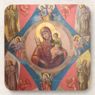 Mary, Jesus, And Angels Coaster
