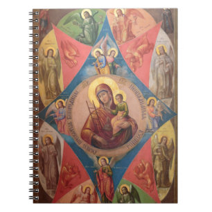Mary, Jesus, And Angels Spiral Notebook