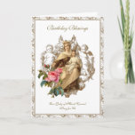 Mary Jesus Angels Mount Carmel  Roses Religious Card<br><div class="desc">This is a beautiful traditional Catholic customised image of Blessed Virgin Mary,  Our Lady of Mount Carmel holding Jesus with angels in the background accented with a pink rose.  All text and fonts may be modified.</div>