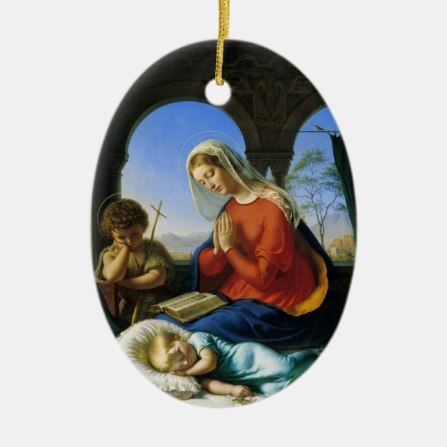 Mary, Jesus, & John the Baptist Ornament (Front)