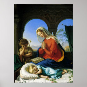 Mary, Jesus, & John the Baptist Poster