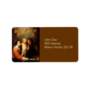 Mary, Jesus, & Joseph Avery Label
