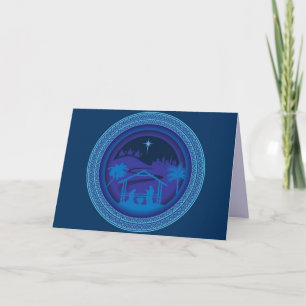mary joseph jesus greeting card