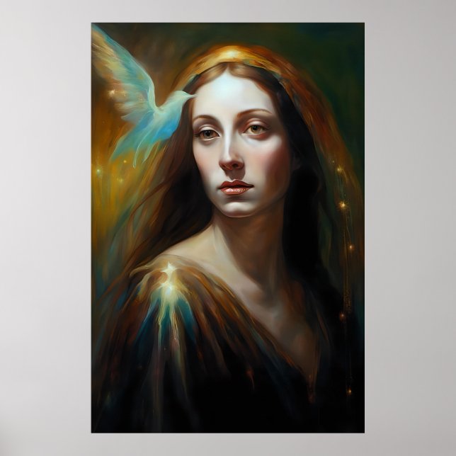 Mary Magdalene and a bird gorgeous Poster (Front)
