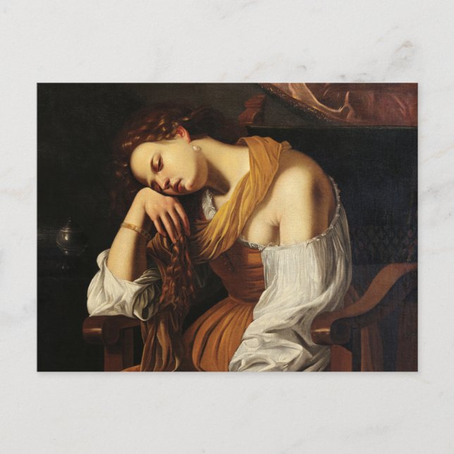 Mary Magdalene as Melancholy by Artemisia Gentiles Postcard (Front)